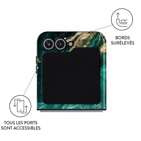 Burga Coque arrière Tough Samsung Galaxy Z Flip 6 - Emerald Pool