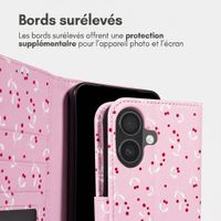 imoshion Étui de télephone portefeuille Design Apple iPhone 16 - Blush Berries