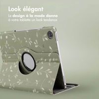 imoshion Coque tablette Design rotatif à 360° Samsung Galaxy Tab A9 Plus - Green Flowers
