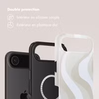 Selencia Coque arrière Vivid avec MagSafe Apple iPhone Air - Desert Waves Beige