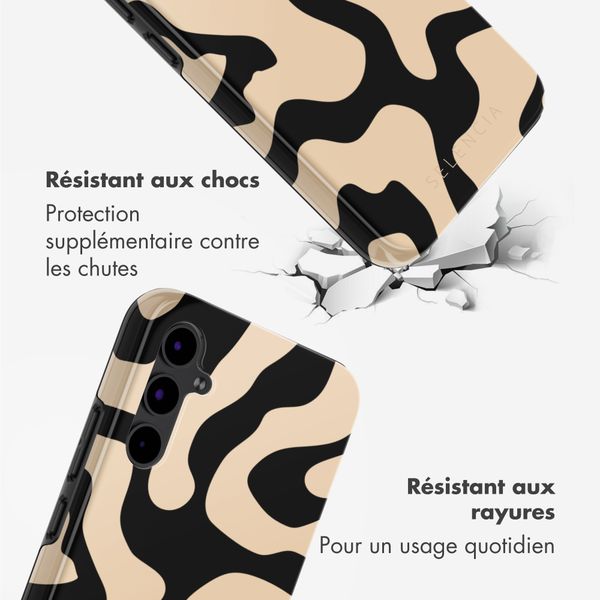 Selencia Coque arrière Vivid Samsung Galaxy S25 FE - Art Wave Black