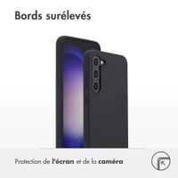 Accezz Coque Liquid Silicone Samsung Galaxy S23 Plus - Noir