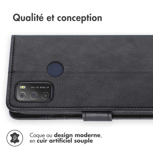 imoshion Étui de téléphone portefeuille Luxe TCL 20Y - Noir