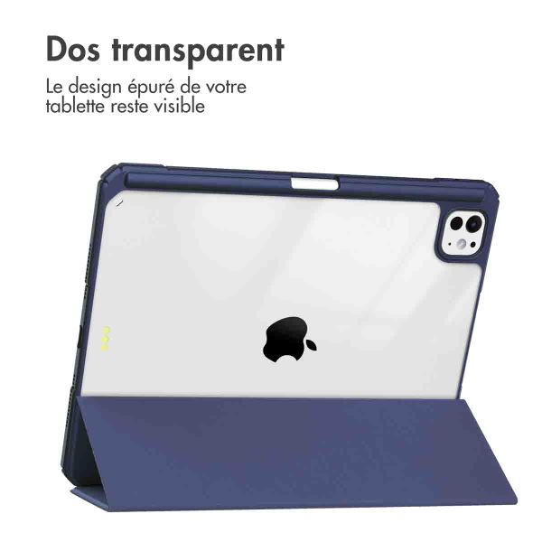 imoshion Coque tablette rigide Trifold Apple iPad Pro 13 (2024) M4 - Bleu foncé