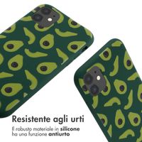imoshion Coque design en silicone avec cordon Apple iPhone 11 - Avocado Green