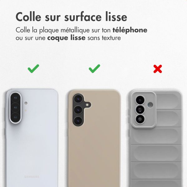 imoshion Lot de 2 plaques métalliques pour support magnétique - Noir