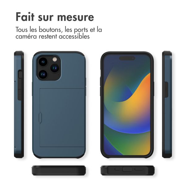 imoshion Coque arrière avec porte-cartes iPhone 14 Pro - Bleu foncé