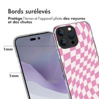 imoshion Coque Design iPhone 14 Pro Max - Retro Pink Check