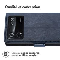 imoshion Étui de télephone portefeuille Xiaomi Poco X4 Pro 5G - Bleu foncé