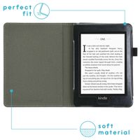 imoshion Étui de liseuse portefeuille en cuir végan Amazon Kindle Paperwhite 4 - Noir