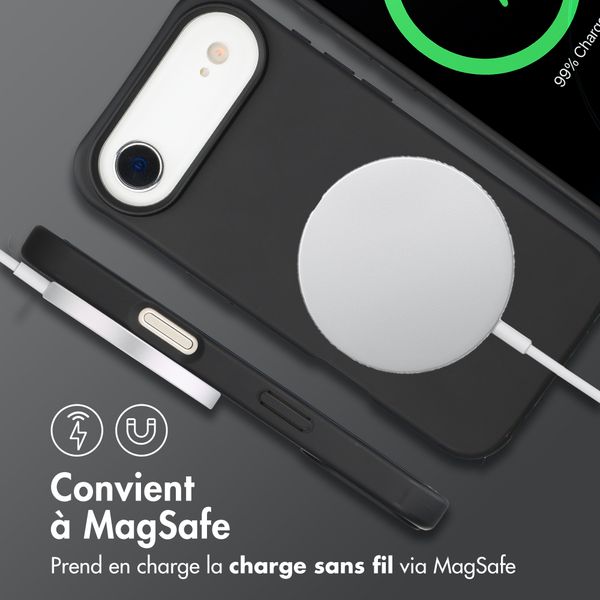 imoshion Coque arrière Color avec cordon amovible et MagSafe Apple iPhone Air - Noir