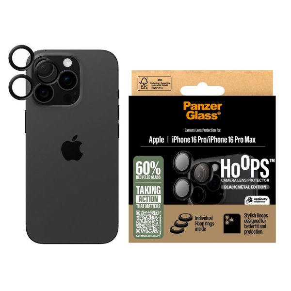 PanzerGlass Protection Caméra Hoop Optic Rings iPhone 16 Pro / 16 Pro Max