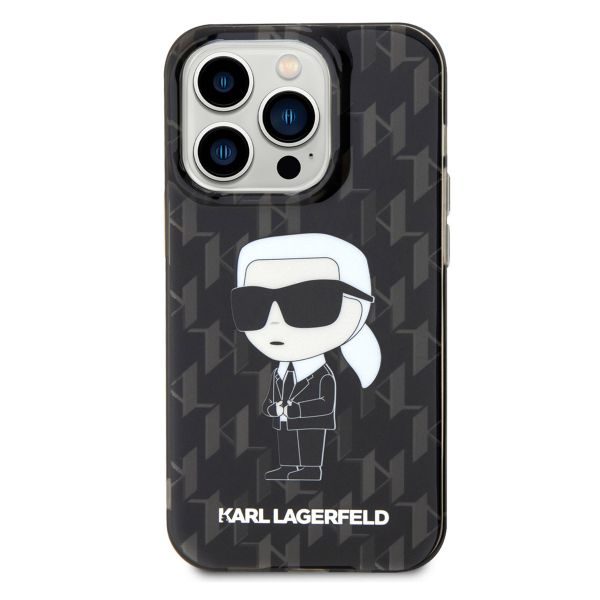 Karl Lagerfeld Coque rigide Monogram iPhone 15 Pro - Noir