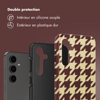 Selencia Coque arrière Vivid Samsung Galaxy S24 FE - Pied-de-Poule