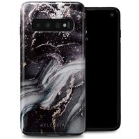 Selencia Coque arrière Vivid Tough Samsung Galaxy S10 - Chic Marble Black