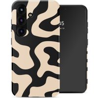 Selencia Coque arrière Vivid avec MagSafe Samsung Galaxy S25 - Art Wave Black