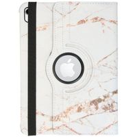 imoshion Coque tablette Design rotatif à 360° iPad 10 (2022) 10.9 pouces - White Marble