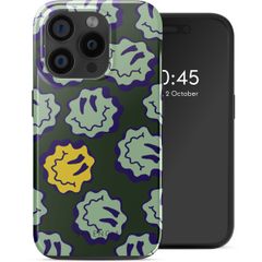 Selencia Coque arrière Vivid avec MagSafe Apple iPhone 15 Pro - Wavy Smiley Green