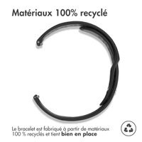 imoshion Bracelet sportif en silicone - Connexion universelle de 18 mm - Noir / Gris