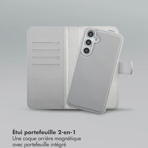 Selencia Étui portefeuille amovible Olyn avec MagSafe Samsung Galaxy A35 / A55 - Gris