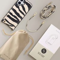 Selencia Coque de télephone Nova avec cordon et porte-cartes Apple iPhone 17 - Zazzy Zebra
