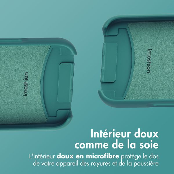 imoshion Coque arrière Color avec cordon amovible et MagSafe Apple iPhone 16 Pro - Vert foncé