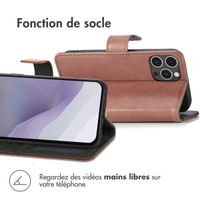 imoshion Étui de téléphone portefeuille Luxe iPhone 14 Pro Max - Brun