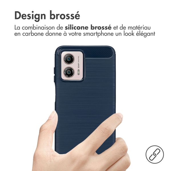 imoshion Coque Brushed Motorola Moto G53 - Bleu foncé