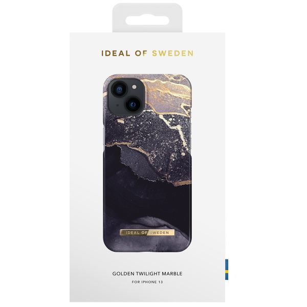iDeal of Sweden Coque Fashion Apple iPhone 13 - Golden Twilight Marble
