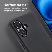 imoshion Coque arrière Color avec cordon amovible et MagSafe Apple iPhone 16 - Noir