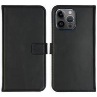 Selencia Étui portefeuille en cuir véritable Apple iPhone 15 Pro Max - Noir