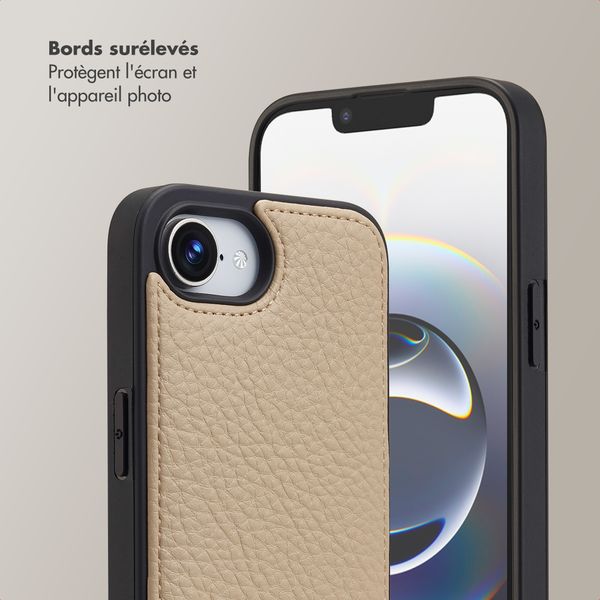 Selencia Coque de télephone Nova avec cordon et porte-cartes Apple iPhone 16e - Beige