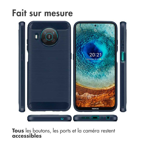 imoshion Coque Brushed Nokia X10 / X20 - Bleu foncé