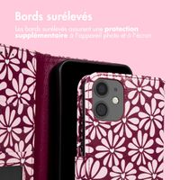 imoshion Étui de télephone portefeuille Design Apple iPhone 12 (Pro) - Bloom Love Blush
