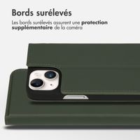 Accezz Étui de téléphone Slim Folio en cuir de qualité supérieure iPhone 14 - Vert