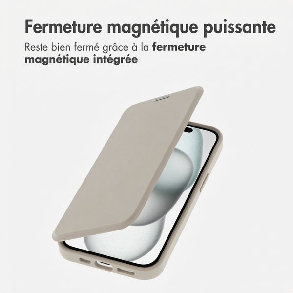 imoshion Bookcase transparente avec MagSafe Apple iPhone 15 - Beige