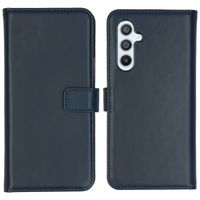 Selencia Étui portefeuille en cuir véritable Samsung Galaxy A54 (5G) - Bleu