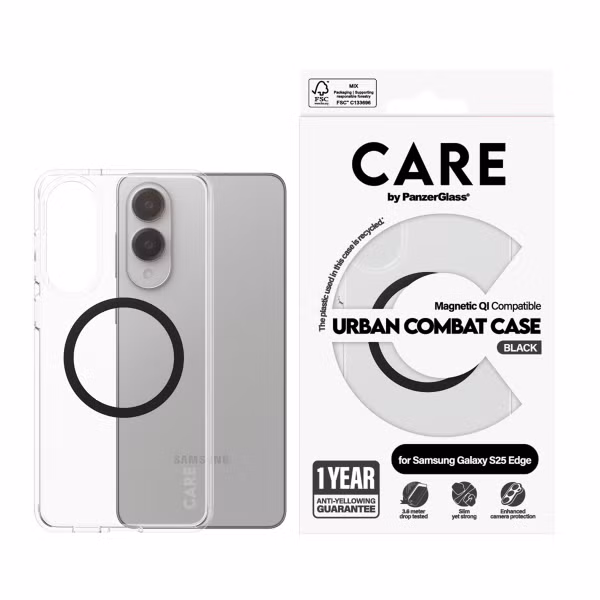 CARE by PanzerGlass Coque Urban Combat Samsung Galaxy S25 Edge - Noir