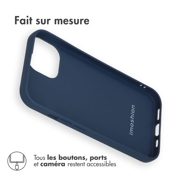 imoshion Coque Couleur Apple iPhone 15 - Bleu foncé