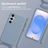 imoshion Coque arrière Color avec cordon amovible et MagSafe Samsung Galaxy S24 / S25 - Ash Blue