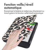 imoshion Design Slim Hard Case Sleepcover Kobo Clara Colour / BW - Leopard