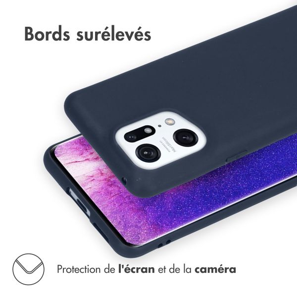 imoshion Coque Couleur Oppo Find X5 Pro 5G - Bleu foncé