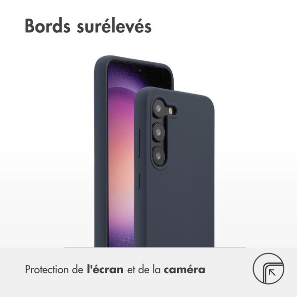 Accezz Coque Liquid Silicone Samsung Galaxy S23 - Bleu foncé