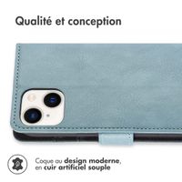 imoshion Étui de téléphone portefeuille iPhone 15 - Bleu clair