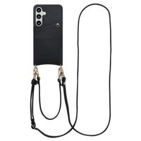 Selencia Coque de télephone Nova avec cordon et porte-cartes Samsung Galaxy S24 / S25 - Noir