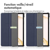 imoshion Coque tablette Trifold Samsung Galaxy Tab S8 Plus / S7 Plus / S7 FE 5G - Bleu