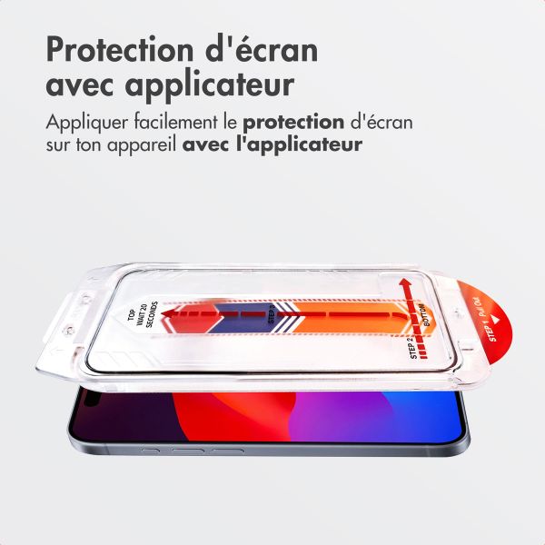 Accezz Protecteur d’écran en verre trempé + Applicateur Apple iPhone 17 Pro
