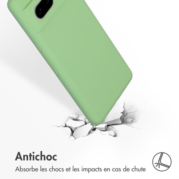 Accezz Coque Liquid Silicone Google Pixel 7 - Vert