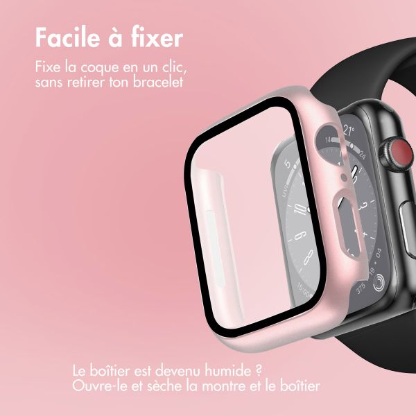 imoshion Coque rigide à couverture complète Apple Watch 7 / 8 / 9 - 45 mm - Rose Doré