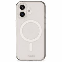 Holdit Coque MagSafe iPhone 16 - Blanc / Transparent